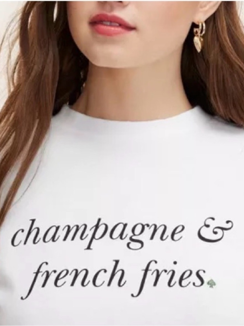 NWT Kate Spade x Target Champagne & French Fries Tee XL SOLD OUT Ltd Edn - Picture 1 of 7